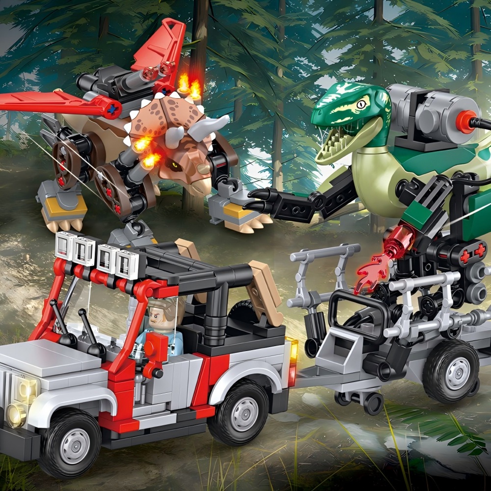 Model Kit Jurassic Park - 490 ELEMENTÓW MOC Jurassic Dinosaur World