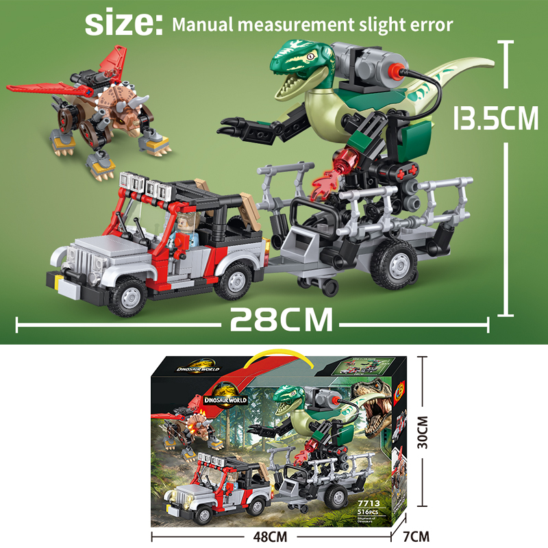 490 ELEMENTÓW MOC Jurassic Din – Model Kit Jurassic Park recenzja i cena